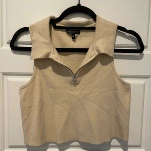 Pacsun Kendall and Kylie tan crop top vest